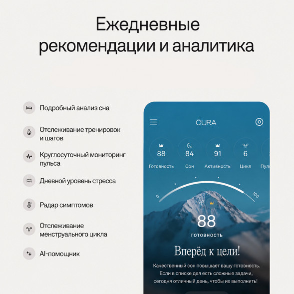 Умное кольцо Oura Ring 5 (размер 8), золотой/Gold в Оренбурге