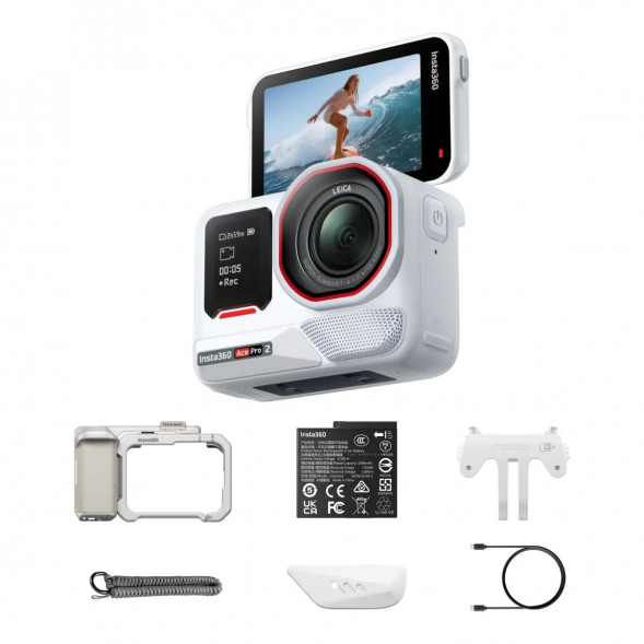 Экшн-камера Insta360 Ace Pro 2 Single Battery Xplorer Bundle, Arctic White в Оренбурге
