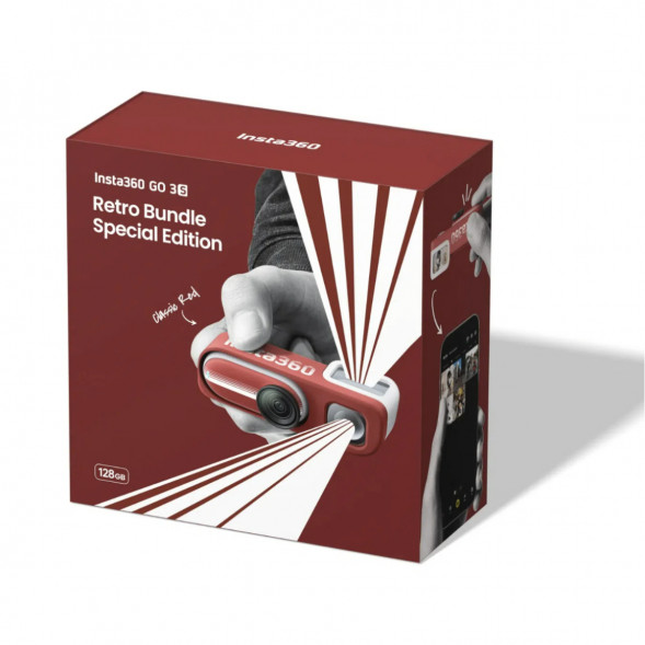 Экшн-камера Insta360 Go 3S Retro Bundle Special Edition 128ГБ, Red в Оренбурге